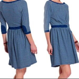 Anthropologie Gray A-Line Dress with 3/4 Raglan Sleeves
